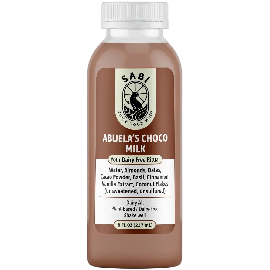 Bottle of Sabi Abuela's Choco Milk on a transparent background